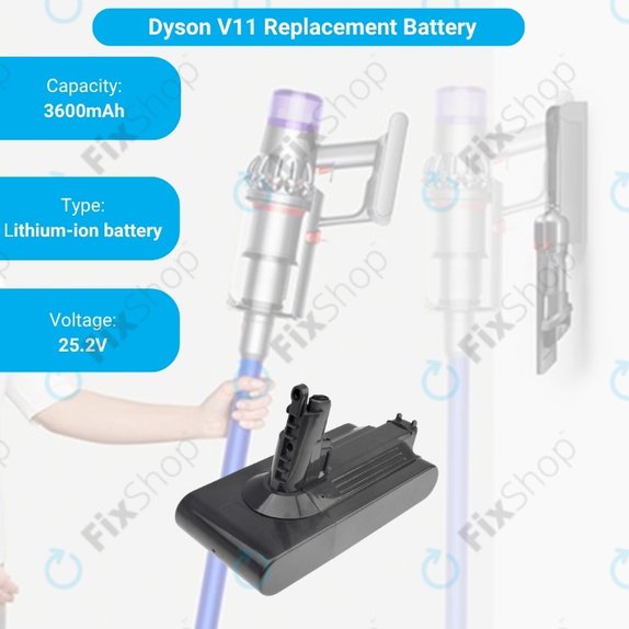 Batteria per Dyson V11, 299820, SV14, 970145-02, Li-Ion, 4000mAh, 25.2V