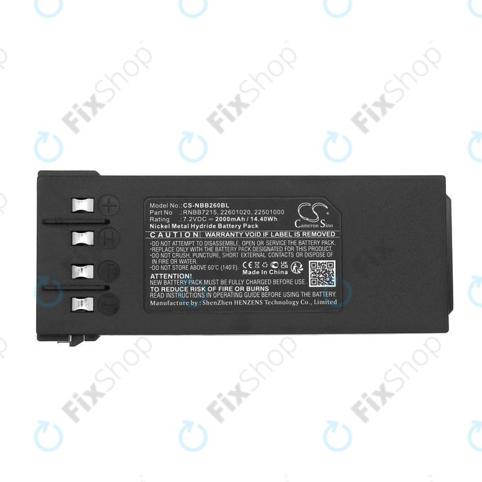 Batteria per Hiab 077 Hiduo, 088CL, 095, RNBB7215, 2.250.1000, Ni-MH, 2000mAh, 7.2V, HQ