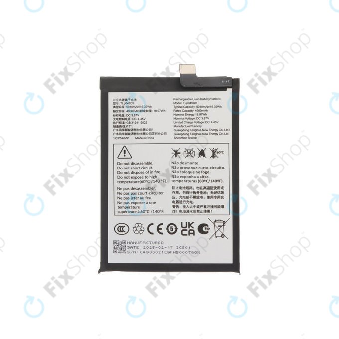 Batteria per TCL 50 Pro NxtPaper, 50 5G, 50 SE, TLP049DA, 5010mAh