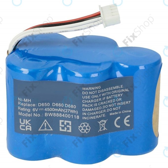 Batteria per Ecovacs Deebot D-seriess, LP43SC3300P5, Ni-MH, 4500mAh, 6.0V