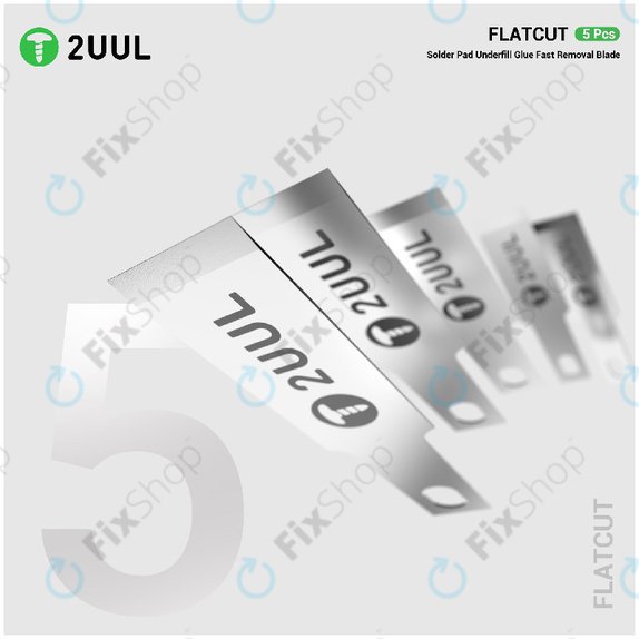 Lame piatte per rimozione colla underfill 5 pz/confezione, 2UUL DA28