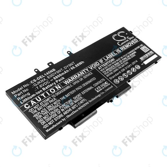 Batteria per Dell Latitude 14 5490, Latitude 14 5491, 00JWGP, Li-Ion, 8800mAh, 7.6V, HQ