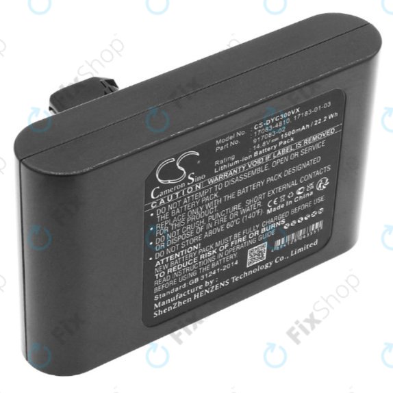 Batteria per Dyson DC30, DC35, 17083-4810, 17183-01-03, 917083-02, Li-Ion, 1500mAh, 14.8V, HQ