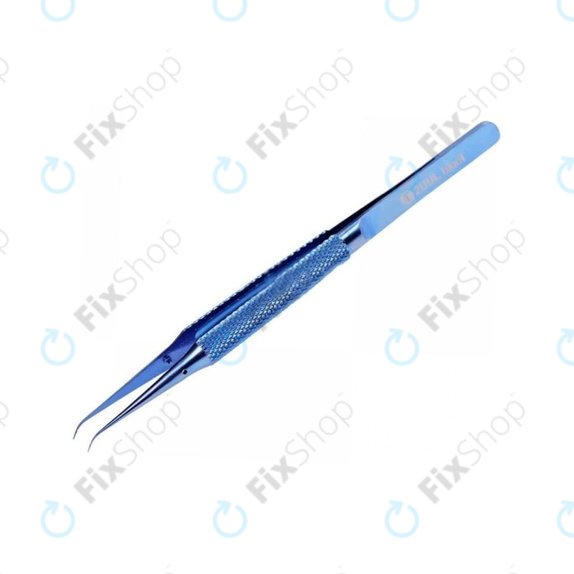 Pinzetta in lega di titanio con testa curva 0,1 mm per ponticelli di precisione, 2UUL BlueT