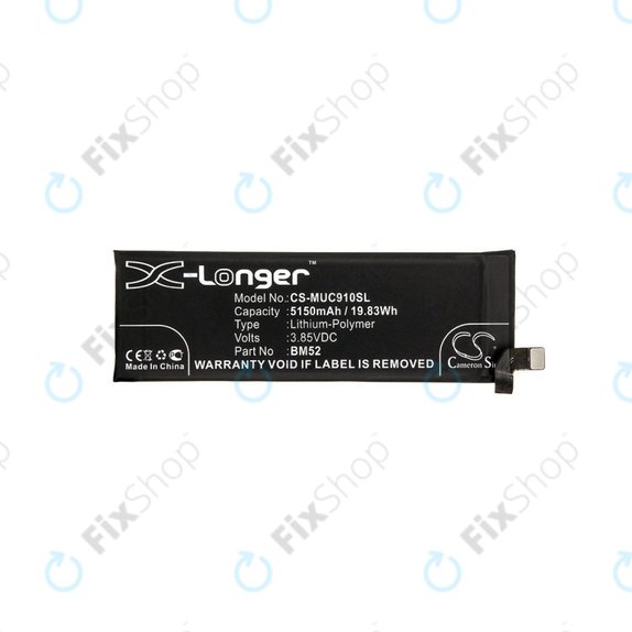 Batteria per Xiaomi Mi Note 10 M190F4AG, 5150mAh, Li-Pol, 3.85 V, BM52, HQ