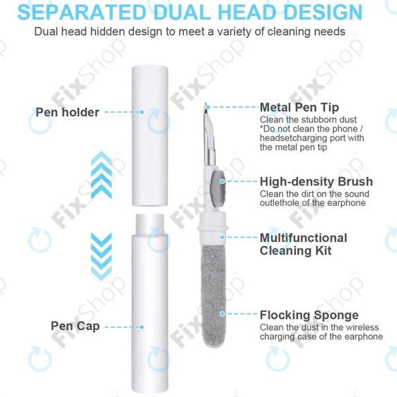 Penna per la pulizia di auricolari wireless, White