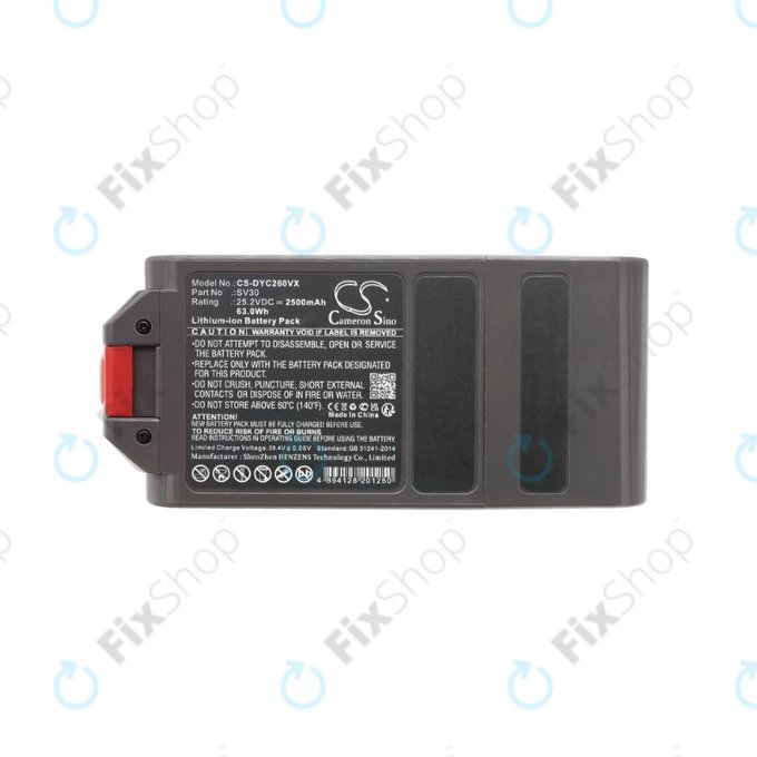 Batteria per Dyson V12, 965470-01, Li-Ion, 2500mAh, 25.2V, HQ