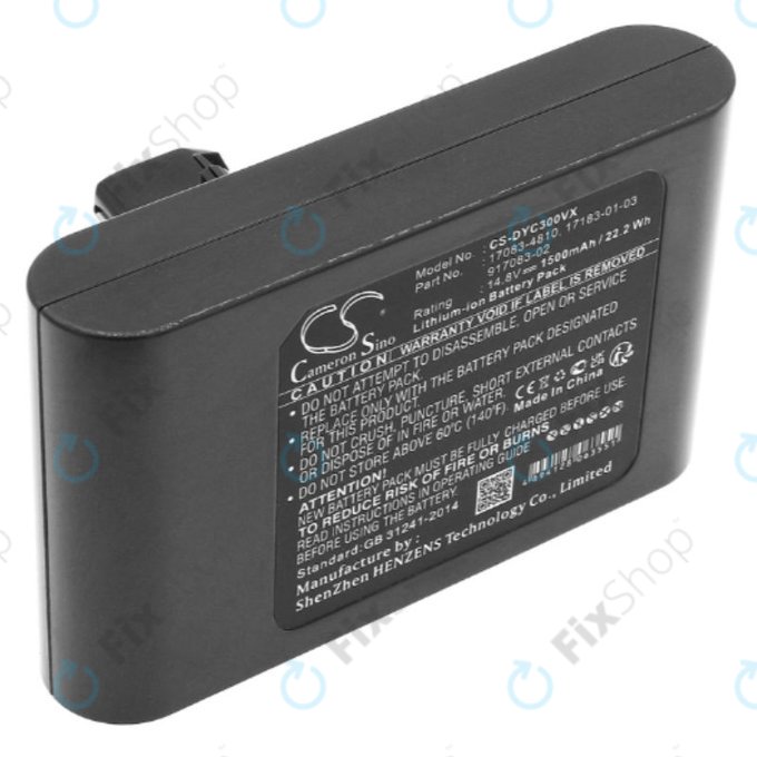 Batteria per Dyson DC30, DC35, 17083-4810, 17183-01-03, 917083-02, Li-Ion, 1500mAh, 14.8V, HQ