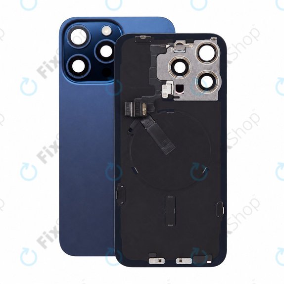 Vetro scocca posteriore per iPhone 15 Pro Max, Blue Titanium, Pulled A