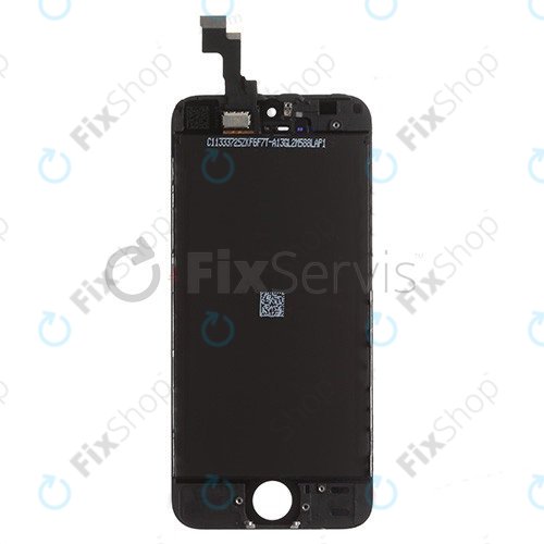 Schermo per iPhone 5S, SE, Black, Vetro touch con cornice