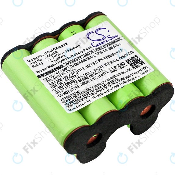 Batteria per AEG Electrolux Rapido ZB-seriess, AG406, Ni-MH, 2000mAh, 7.2V, HQ