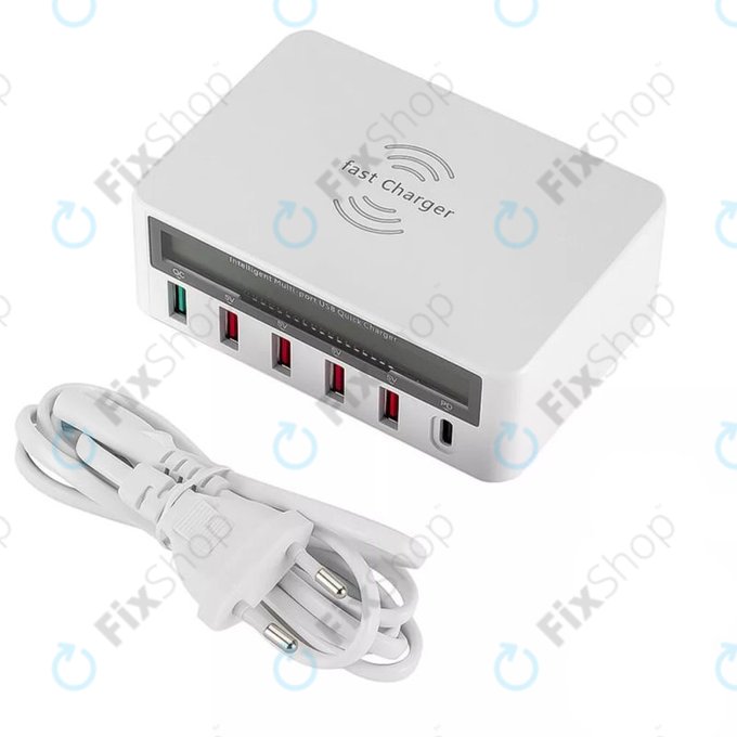 Stazione di ricarica di servizio USB con USB 3.0 e USB-C, WLX-818F