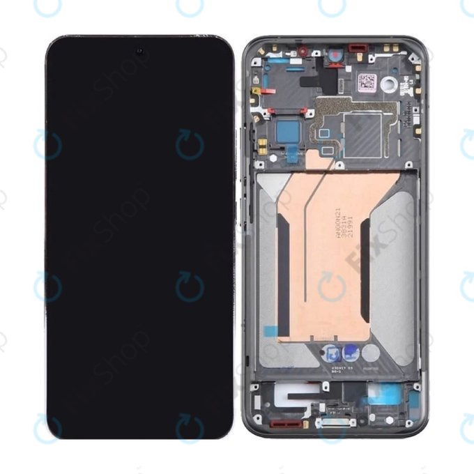 Schermo per Xiaomi 14 23127PN0CC, Black, Vetro touch con cornice