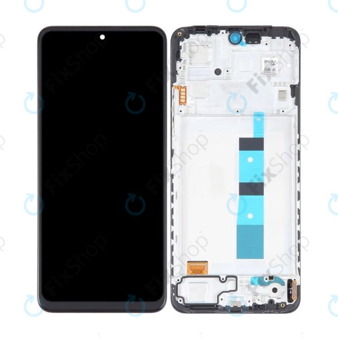 Schermo per Xiaomi Redmi Note 12, Onyx Grey, Vetro touch con cornice