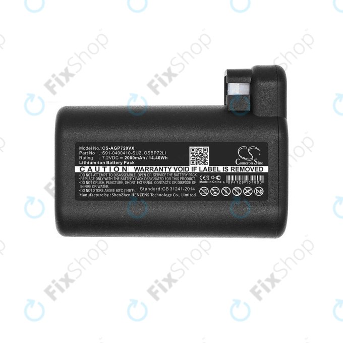 Batteria per AEG RX-seriess, Electrolux E, P-seriess, S91-0400410-SU2, OSBP72LI, OSBP72LI25, Li-Ion, 2000mAh, 7.2V, HQ