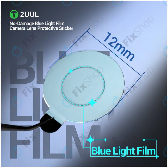 Adesivi protettivi anti luce blu per lente fotocamera 500 pz/confezione, 2UUL DA33