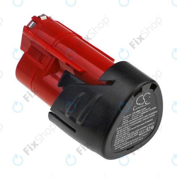 Batteria per Milwaukee M12 Redlithium XC 4.0, M12 B3 XC, M12 B4 XC, -, Li-Ion, 2000mAh, 12V, HQ