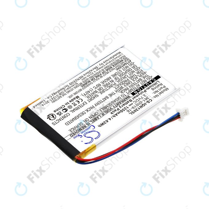 Batteria per Garmin Nüvi 1300, 1350, 1370, 1390, 1490, 361-00019-16, Li-Pol, 1250mAh, 3.7V, HQ