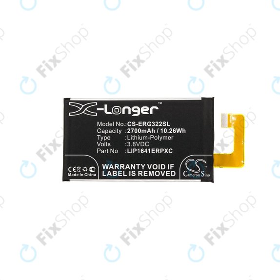 Batteria per Sony Xperia XA1 Ultra G3221, 2700mAh, Li-Pol, 3.8 V, LIP1641ERPXC, HQ