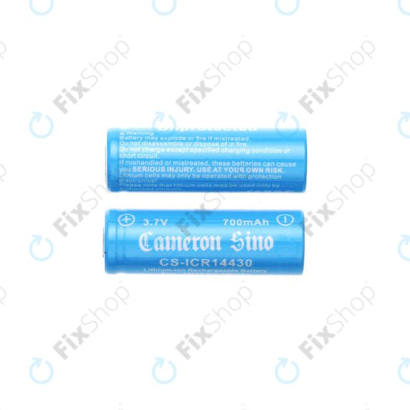 Batteria ricaricabile, 2pz, 650mAh, Li-Ion, 3.7V, 14430, HQ