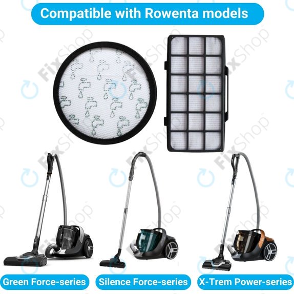 Set filtri per Rowenta Green Force, Silence Force, X-Trem Power