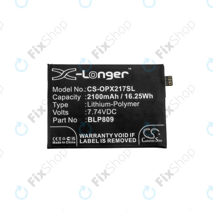 Batteria per Realme Q2 Pro RMX2173, GT Master 5G RMX3363, BLP809, 2100mAh, HQ