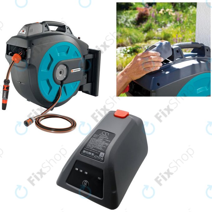 Batteria per Gardena Comfort Wand-Schlauchbox 35, 8025-20, 008A231, Li-Ion, 1500mAh, 18V, HQ