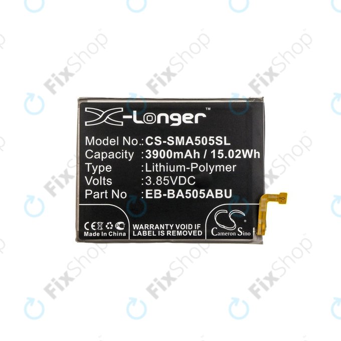 Batteria per Samsung A20 A205F, 3900mAh, Li-Pol, 3.85 V, EB-BA505ABN, HQ