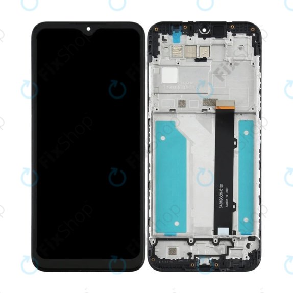 Schermo per LG K41S, Black, Vetro touch con cornice