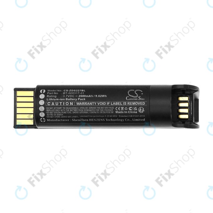 Batteria per Zebra CR2278, DS22, BT-000317-01, Li-Ion, 2600mAh, 3.7V, HQ