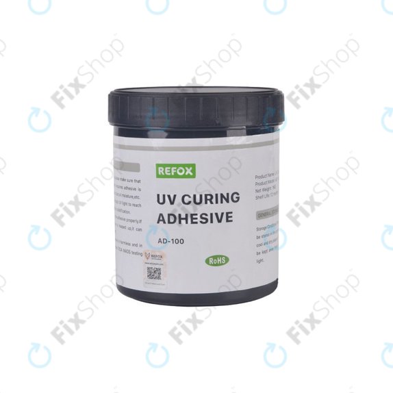 Adesivo impermeabile a polimerizzazione UV, 1kg, Refox AD-100