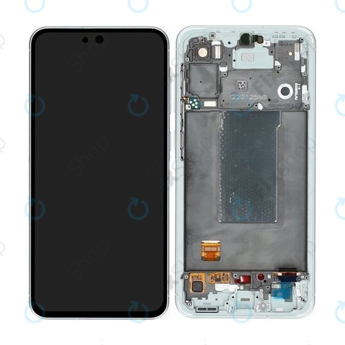 Schermo OLED per Samsung A56 A566E, Awesome Lightgray, Vetro touch con cornice