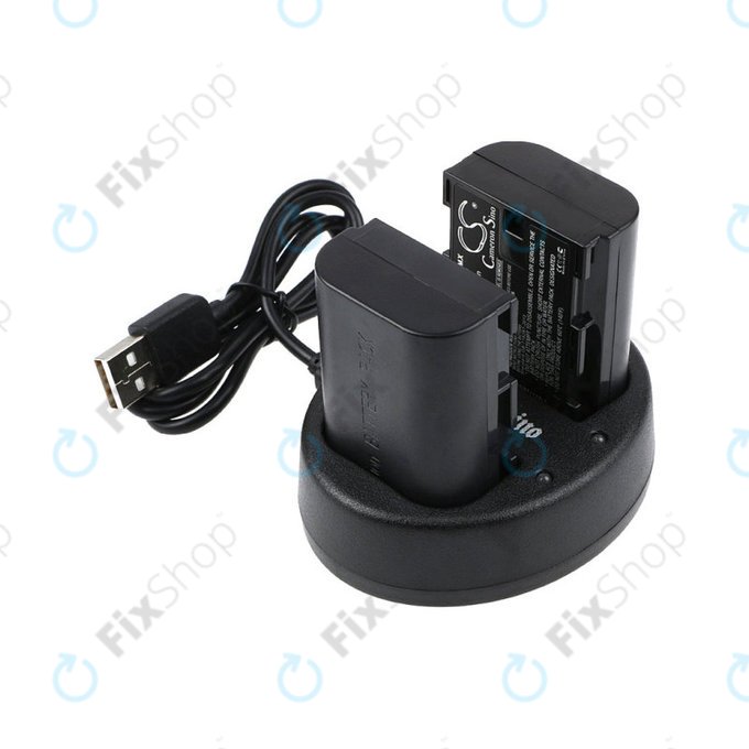 Batteria per Canon EOS 5D Mark II, EOS 7D, 2000mAh, Li-Ion, 7.4V, LP-E6, 2pz con caricabatterie, HQ