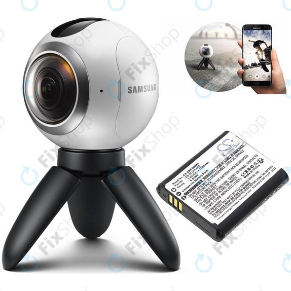 Batteria per Samsung Gear 360, EB-BC200ABE, Li-Ion, 1300mAh, 3.85V, HQ