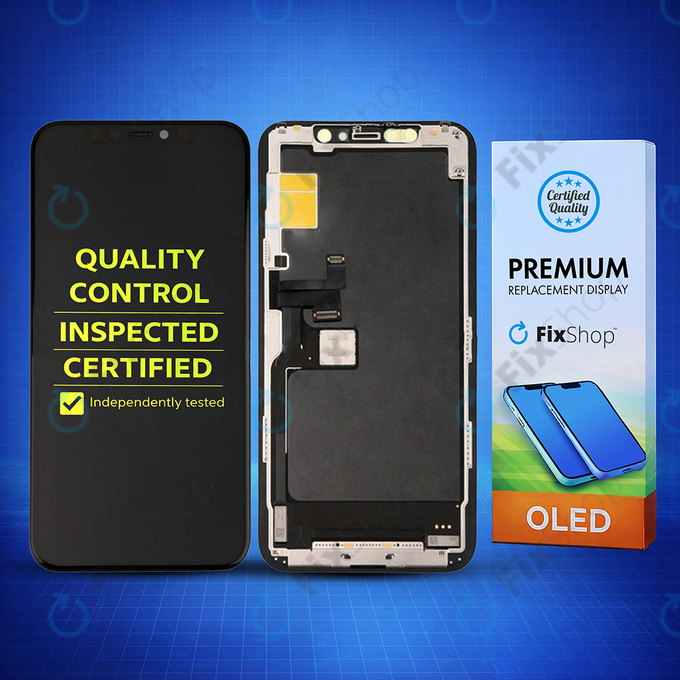 Schermo Hard OLED per iPhone 11 Pro, Vetro touch con cornice, FixPremium