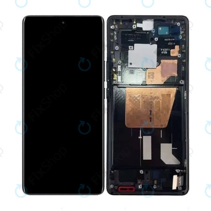 Schermo per Vivo X80 Pro 5G V2185A V2145, Cosmic Black, Vetro touch con cornice