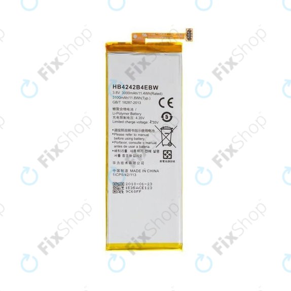 Batteria per Huawei Honor 6, Huawei Honor 4X, HB4242B4EBW, 3100mAh