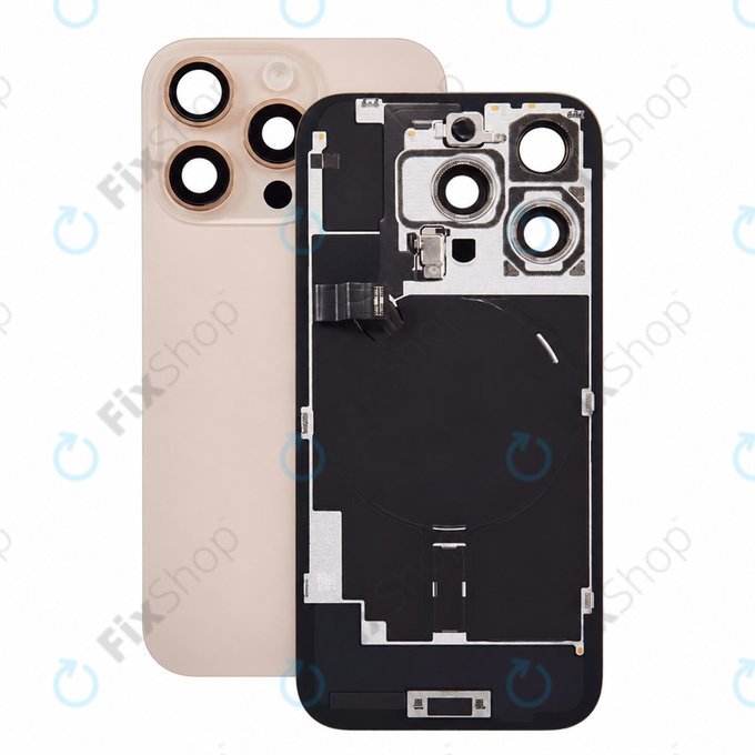 Vetro scocca posteriore per iPhone 16 Pro, Desert Titanium, Pulled A