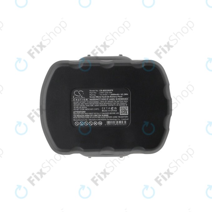 Batteria per Bosch 13614, 2 607 335 264, Ni-MH, 3000mAh, 14.4V, HQ