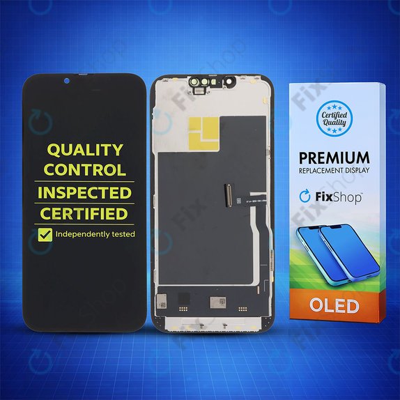 Schermo Soft OLED 120Hz per iPhone 13 Pro, Vetro touch con cornice, FixPremium