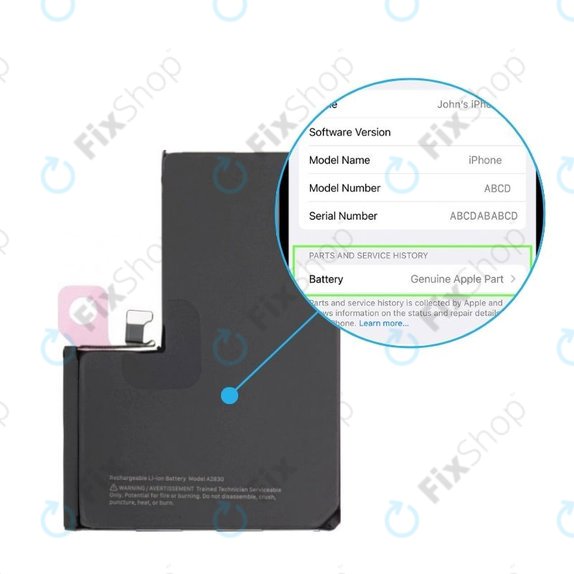 Batteria per iPhone 14 Pro Max, 661-30397, 4323mAh, Genuine Apple