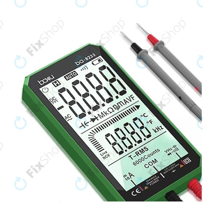 Multimetro digitale professionale con touch screen, Baku BA-8233