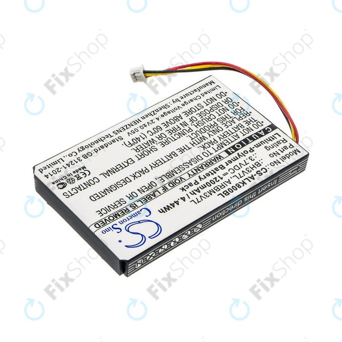 Batteria per Autec Air A4, A6, A8, BH3V7L, AIRBM3V7L, Li-Pol, 1200mAh, 3.7V, HQ