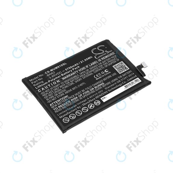 Batteria per Poco M3, Redmi Note 9 4G, 5700mAh, Li-Pol, 3.85 V, BN62, HQ