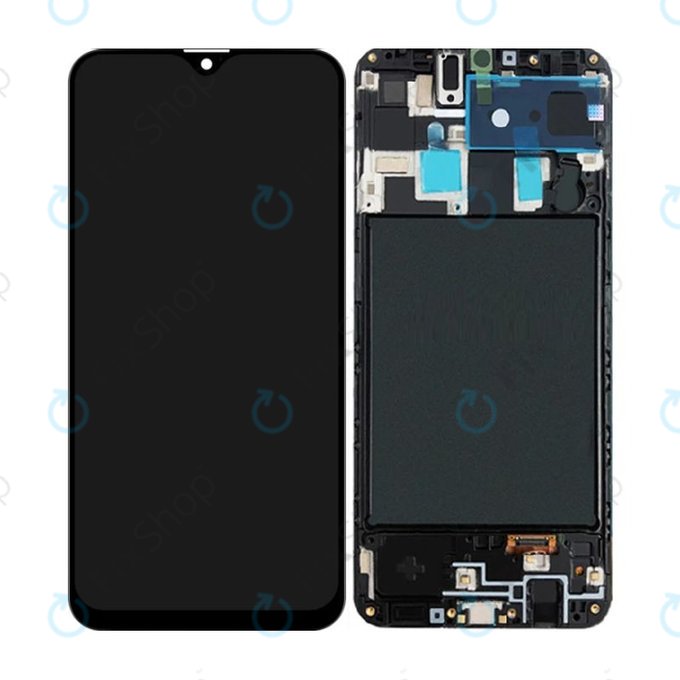 Schermo OLED per Samsung A20 A205F, Vetro touch con cornice