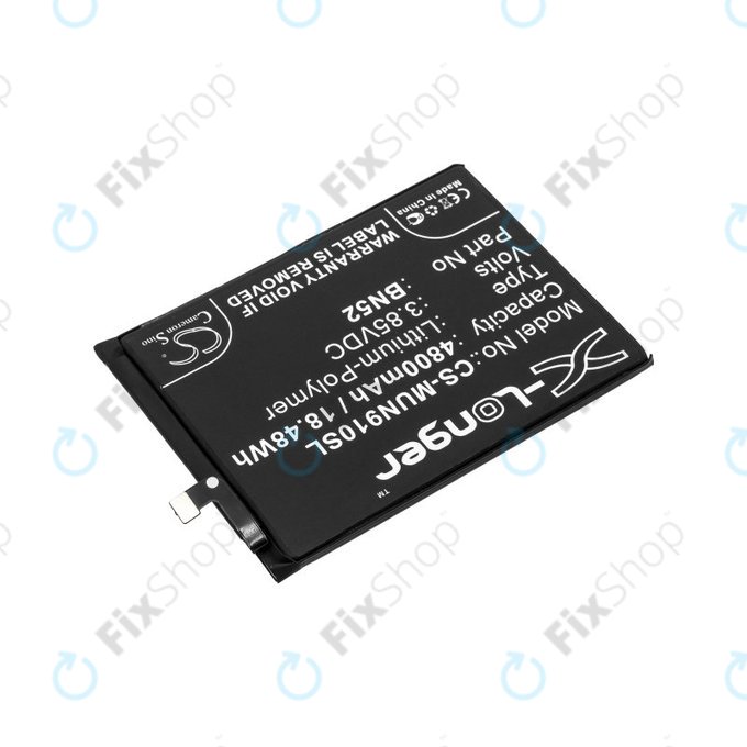 Batteria per Xiaomi Redmi Note 9 Pro, 4800mAh, Li-Pol, 3.85 V, BN52, HQ
