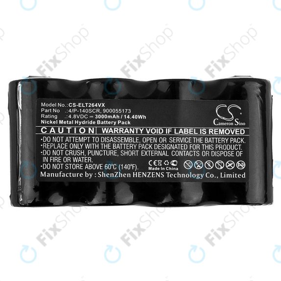 Batteria per Electrolux Spirit Wet e Dry, ZB264x, 4 P-140SCR, 900055173, Ni-MH, 3000mAh, 4.8V, HQ