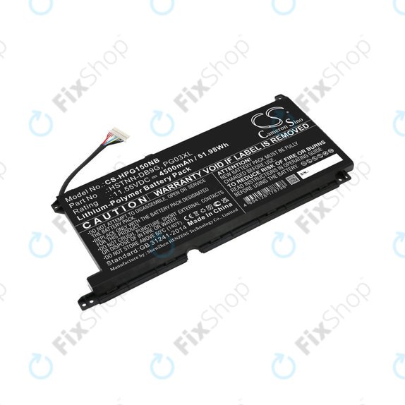 Batteria per HP Pavilion Gaming 15, 16, Spectre X360 15, 3ICP6/60/72, Li-Pol, 4500mAh, 11.55V, HQ