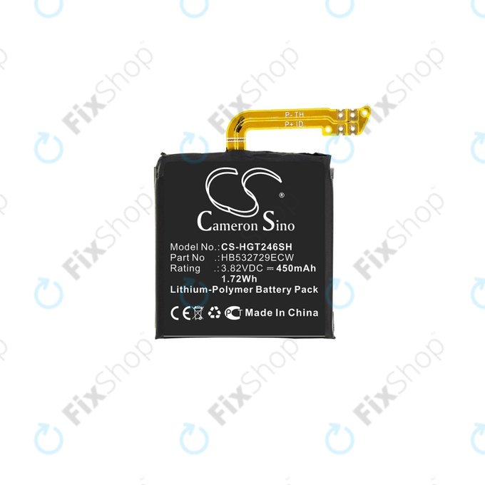Batteria per Huawei Watch GT2 Latona-B19 46mm, 450mAh, Li-Pol, 3.82 V, HB532729ECW, HQ