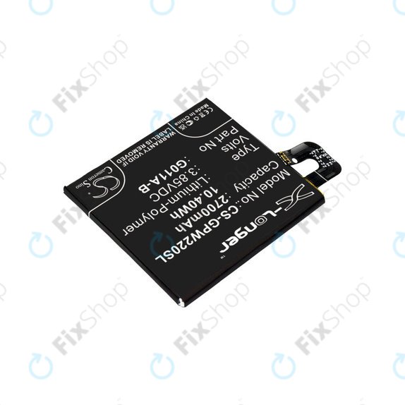 Batteria per Google Pixel 2 G011A, 2700mAh, Li-Pol, 3.85 V, G011A-B, HQ